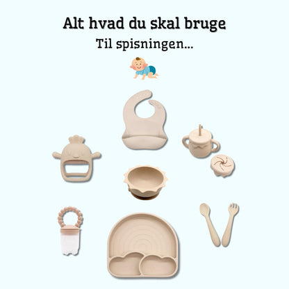 Komplet silikone spisesæt