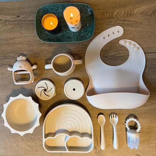 Komplet silikone spisesæt